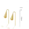 Hoop Earrings Luxury Fine Jewelry Dainty 14K Gold Plated Tear Drop Dangle Chunky Water Stainless Steel