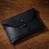 AIGUONIU Vintage Leder Laptoptasche IPad Rindsleder Aktenaufbewahrung Kartenhalter