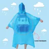 Raincoats Outdoor Rainwear Reusable Rain Coat With Drawstring Hood Raincoat Suit Thicken EVA For Boys Girls 6-12 Years Old Children