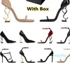 Femmes de luxe robe chaussures baskets talons hauts en cuir verni ton or triple noir nue femme dame sandales de mode fête mariage bureau pompes chaussure