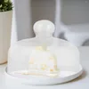 Dinnerware Sets 1Pc Transparent Dust-proof Glass Cover Cake Durable Protective (Diameter 16CM High 12CM Pack)