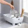 Kitchen Storage Sink Plastic Tableware Drainer Countertop Dish Organizer Chopsticks Knife And Fork Drying Accessories