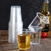 Disposable Cups Straws Kitchen Tableware Plastic Party Birthday Pcs Picnic Outdoor Tasting Cup Clear 250ml 100