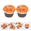 Party Decoration 2 PCS Simulation Cake Model Fake Food Artificial Cupcake Home Decor Paper Decorative Shop Accessory