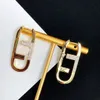 Orecchini in oro 18 carati con lettera di diamanti di design di lusso Gioielli da regalo semplici e squisiti alla moda da donna