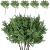 Decoratieve bloemen Kerst nep jeneverbes ceder dennentakken 16,5 x 9 inch faux kunstmatige takjes picks (12 stuks) duurzaam