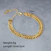 Schakelarmbanden Twist gevlochten titanium stalen armband Verguld Elegante stijl Ins Basic Klassiek Mesh Niet-vervagend Handsieraden Groothandel