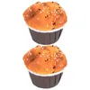 Party Decoration 2 PCS Simulation Cake Model Fake Food Artificial Cupcake Home Decor Paper Decorative Shop Accessory