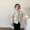 Vestes d'automne pour enfants, manteau à manches longues, veste à la mode, mignon bébé filles, hauts à simple boutonnage, Cardigan décontracté, vêtements tendance pour enfants