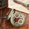 Pocket Watches Gear Wheel Watch Men Skeleton Steampunk Mechanical Fob Men's Clock Pendant Hand Winding Man Relogio de Bolso