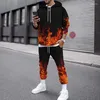 Homens Tracksuits Outono Homens Cor Sólida Hoodie Set Casual Elegante Tracksuit Moda Outfit Manga Longa Com Capuz Terno Masculino Roupas Vintage