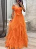 Ethnic Clothing African Dresses For Women Elegant Dashiki Off The Shoulder Pleated Maxi Dress Ladies Traditional Fairy Dreaes Africa