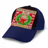 Ball Caps Fashion Christmas Fa la llama Ugly Sweater Cap Men Men Graphic Print Black Unisex Adult Hat