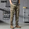 Pantalons hommes CAAYU Joggers Cargo pantalon hommes décontracté Hip Hop Y2k multi-poche mâle pantalon de survêtement Streetwear Techwear tactique kaki pantalon 231027