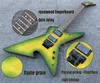 Cusom Culprit Yeşil Patlama Alev Akçaağaç Üst Dimebag Darrell Elektro Gitar Floyd Rose Tremolo Köprü Kilitleme Nutu Whammy Bar Çin Emg Pikaplar Siyah Donanım