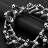 Link Bracelets Punk Gothic Dark Skull Bracelet Men's Retro Exaggerated Personality Tide Brand Wrist Jewelry Accessories