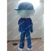 Super süße blaue Mütze Junge Maskottchen Kostüme Halloween Cartoon Charakter Outfit Anzug Weihnachten Outdoor Party Outfit Unisex Werbekleidung