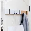 Hooks 4 Solid Wood Wall Towel Coat Clothes Rack Shelf Living Room Row Hook Organizer Key Holder