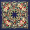 Шарфы 130 см, роскошный брендовый зимний шелковый шарф с богемным принтом, женский твиловый тюрбан с цветочным принтом, повязка на голову, большой квадратный шарф-хиджаб, шаль 231027