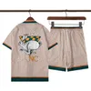 SS Fashion Mens Tracksuits Hawaii Beach Pants مجموعة قمصان مصممة طباعة قميص الترفيه MAN SLIM