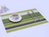 Tafelloper Mode Strip PVC Vierkante Eettafel Placemats Warmte-isolatie Mat Coaste Kom Pad Waterdichte Doek 4 stks/partij