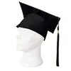 Berets Cute College Graduation Hat Bachelor Cap With Tassels Men Women High School Students Party Headwear Pography Props