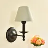 Wall Lamps Norbic Brief Countryside Black Iron E14 LED Bulb Sconce Lamp Home Deco Bedroom Bedside Colorful Fabric Light Fixture