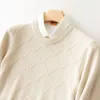 Men's Sweaters Autumn/Winter Korean Cashmere Cold Top Solid Round Neck Pullover Casual Soft Sweater Wool Knitted Clothing