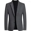 Herenpakken 2023 Merk Mannen Wol Blends Jasje Mode Effen Kleur Slim Fit Blazer Party/Bruiloft Tuxedo Blazers Terno