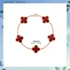 Classic 4/four leaf clover designer bracelet white red blue Agate Shell Mother-of-Pearl charm bracelets 18K Gold Plated luxury wedding woman fashion jewelry 5PEZ