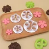 Backformen 4 teile/satz Pflaumenblüte Plätzchenform Kuchen Dekorieren Plunger Fondant Cutter Kekse Gebäckform Küche Backformen Zubehör