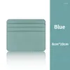 Card Holders 4 Slots Cardholder Ultra-thin PU Leather Mini Wallet Slim Bank Holder Men's Business Small ID Case For Women Purse