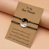 Charme Pulseiras Tai Chi Yin Yang Casal Bangle Ajustável Corda Trançada Correspondente Amante Para Homens Mulheres Presente do Dia dos Namorados