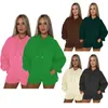 Survêtements pour femmes Femmes Survêtement Deux Pièces Ensemble À Manches Longues Sweats À Capuche Pull À Capuche Couleur Unie Poches Pantalon Court Cordon De Serrage