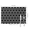 Tapis de Table arabe noir et blanc, antidérapant, isolant, pour la cuisine, la salle à manger, napperons lavables, tapis de bol, de tasse, lot de 6