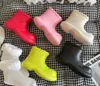 Designer Autumn Women Rain Boots Flat Rubber Boot PVC Waterproof Shoes