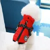 Dog Apparel Winter Jacket Zipper Closure Buckle Back D-ring Function Cat Coat Clothes For Small Medium Dogs