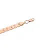 Charm-Armbänder Lila Gold 585 Rose Handstück vergoldet mit 14K European Wide Edition Luxusarmband Damen