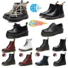 2023 Doc Martens Designer Shoes Women Boots Boot Boot Boot Leather Ongle Canti-Anti-Designer Platfor