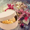 Envoltório de presente 5 pcs redondo caixa de doces titular biscoito embalagem suprimentos recipientes caixas de decoração de papelão para negócios natal