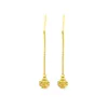 Boucles d'oreilles pendantes en or véritable 14K, bijoux pour femmes, Aros Mujer Oreja quatre feuilles pour Orecchini 14 K Bizuteria
