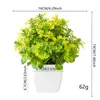 Fleurs décoratives 19cm herbe colorée plante artificielle bonsaï pot en plastique fausse fleur en pot maison chambre table jardin el décoration mariage