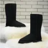 Designer Women's Classic Tall Winter Leather Snow Boots Furry Outdoor Warmth Woman Shoes Flera Färg USA STORLEK 5 --- 13 Partihandel Uglys