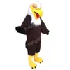 Costume de mascotte d'aigle marron foncé d'Halloween, personnage de thème animé de dessin animé de qualité supérieure, taille adulte, fête de Noël, tenue de publicité extérieure