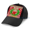 Ball Caps Fashion Christmas Fa la llama Ugly Sweater Cap Men Men Graphic Print Black Unisex Adult Hat