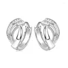Hoop örhängen Kofsac Elegant Female Earring Zircon Wing Ear Buckle Exquisite 925 Sterling Silver Fashion Party Jewelry Women Gift