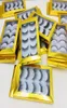 3D Mink Eyelashes Natural False Easeshes Long Eyelash Extension Faux Faux Eye Lashes Makeup Tool 5pairsset Rra25121203557