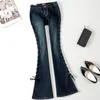 Damesjeans 25-31 Dames Hoge Taille Klassieke 4 Seizoenen Stretch Bell Bottom Broek Kwaliteit Cowboy Denim Flares Broek