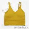 Tanques femininos Camis Lululemen Womens Classic Popular Fitness Bra Manteiga Soft Gym Crop Yoga Colete Beleza Back à prova de choque com almofada removível no peito Atacado 9 DX7G