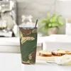 Tumblers Coup de pinceau rhodésien 20 oz Tumbler Rhodésie Guerre Armée militaire Isolation sous vide Tasse thermique de voyage Couvercle Tasse en acier inoxydable